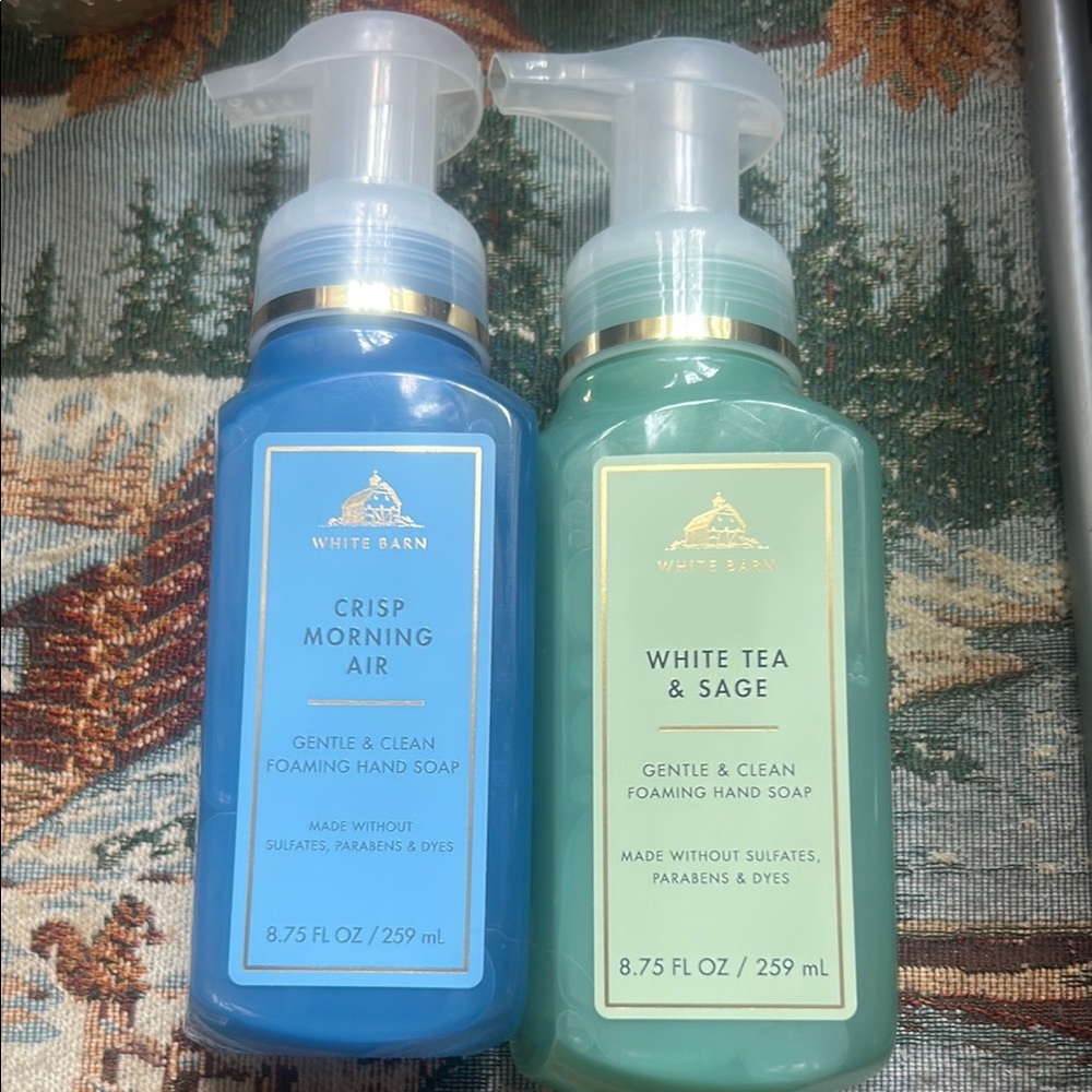White Barn Blue and Green Hand Soap Collection
